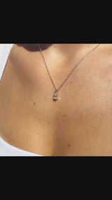 April Birthstone Moissanite Sterling Silver Necklace