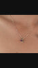 Teardrop Birthstone Uppercase Initial Silver Necklace