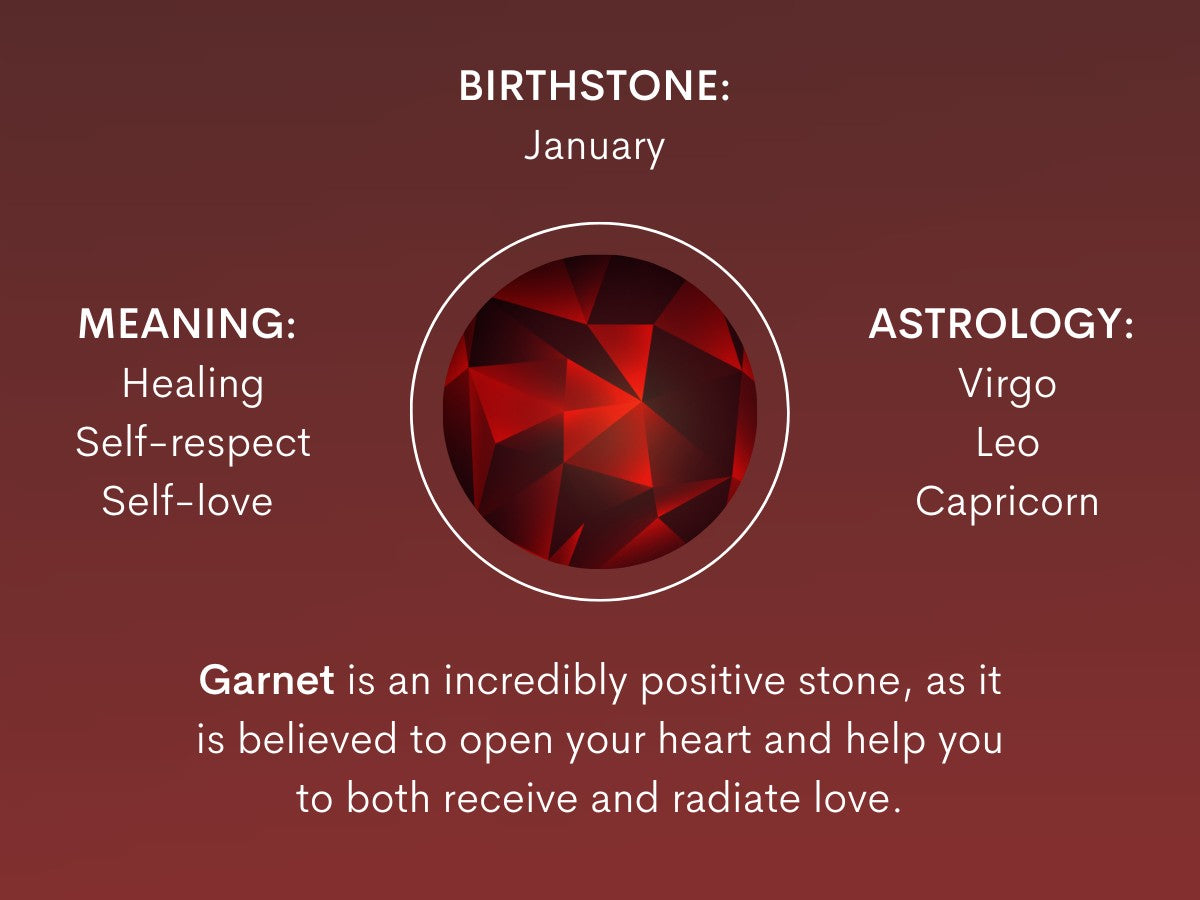 Garnet is an incredibly positive stone, as it is believed to open your heart and help you to both receive and radiate love.