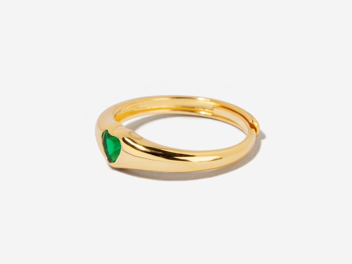 Amia Emerald Dome Ring