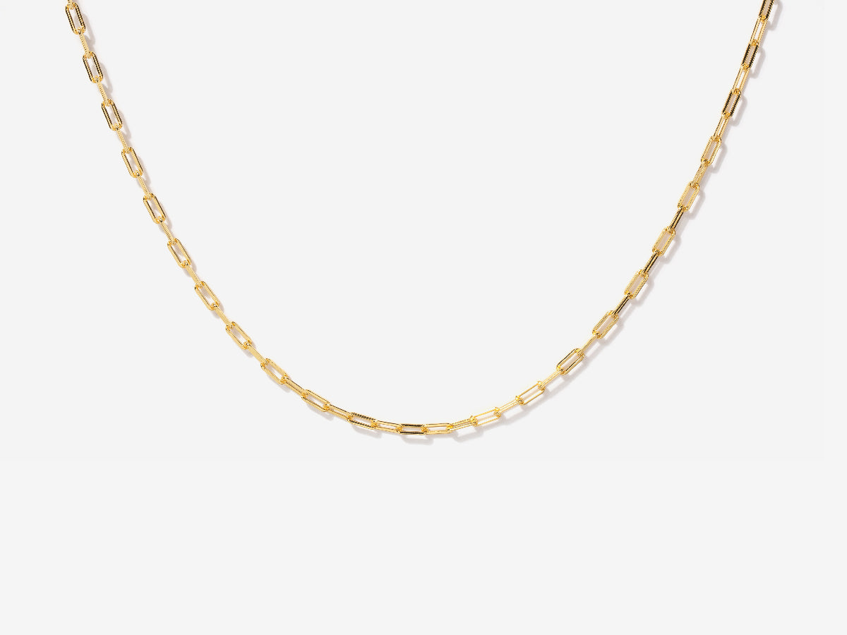 Bold Belcher Necklace in Gold Plated Silver