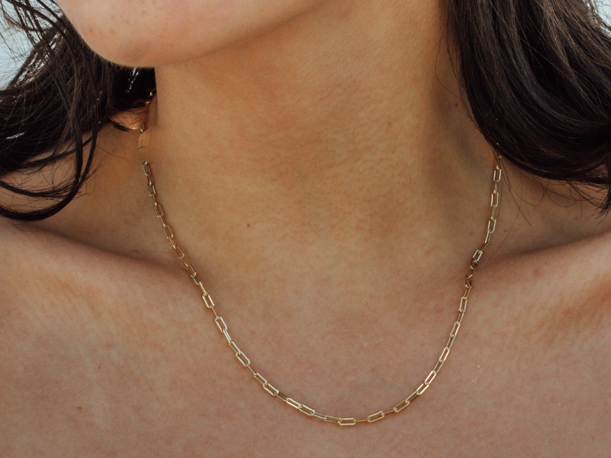 Bold Belcher Chain Necklace in 14K Gold