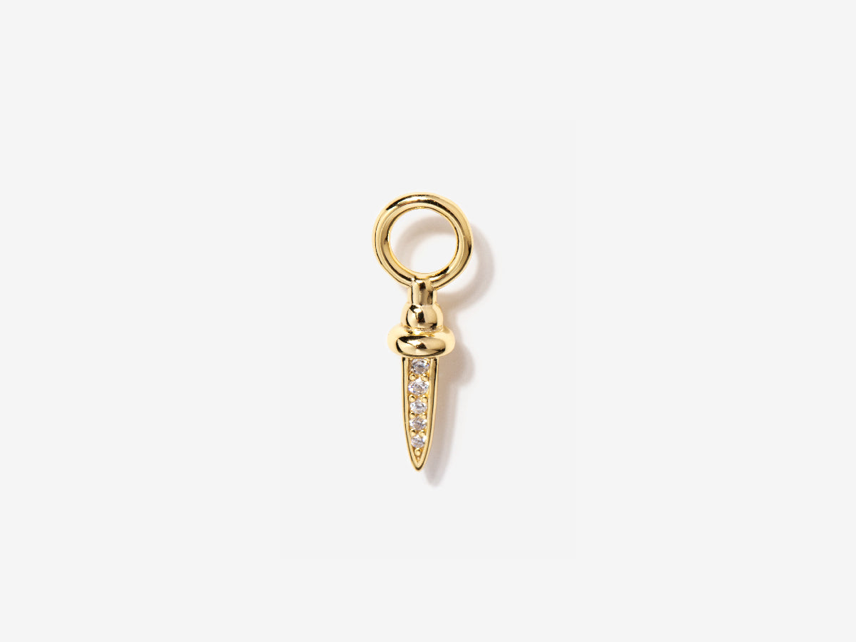  Dagger Charm in 14K Gold Over Sterling Silver