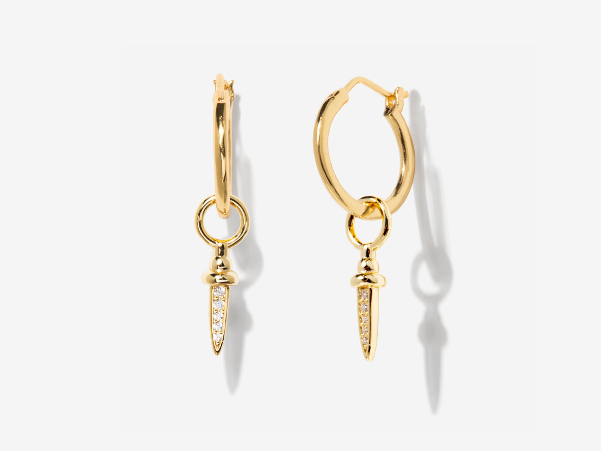 Dagger Charm in 14K Gold Over Sterling Silver