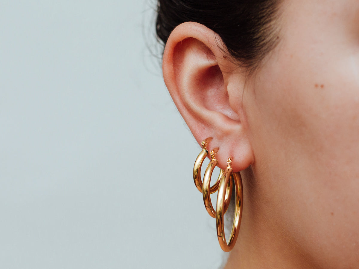 Classic 14K Gold Filled Hoop Earrings