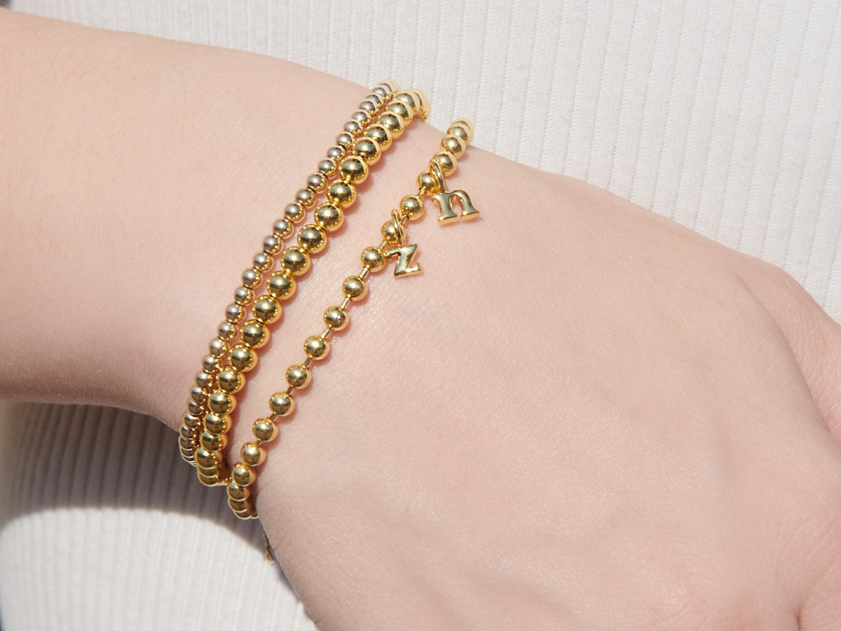 Bead Chain Bracelet in 14K Gold Plated Sterling Silver