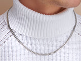 Men's Cuban Link Sterling Silver Chain Necklace - 5mm