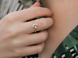Crescent Moon 14K gold Ring