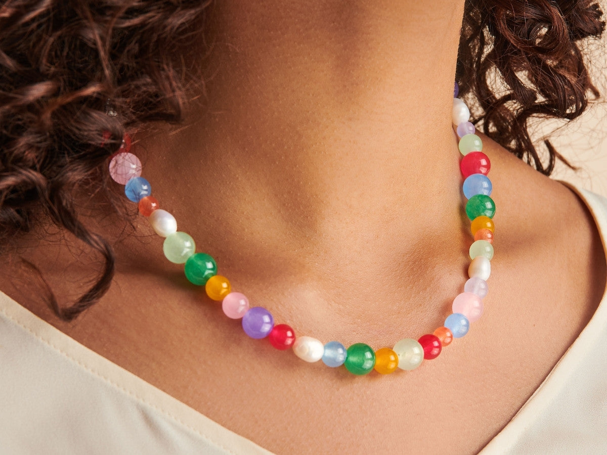 Razvi Emerald Green Beads Multilayer Multi-strand Beaded Necklace –  AryaFashions