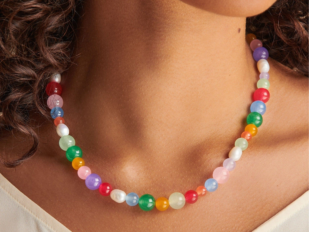 Beads Layer Neckpiece - Multi colour