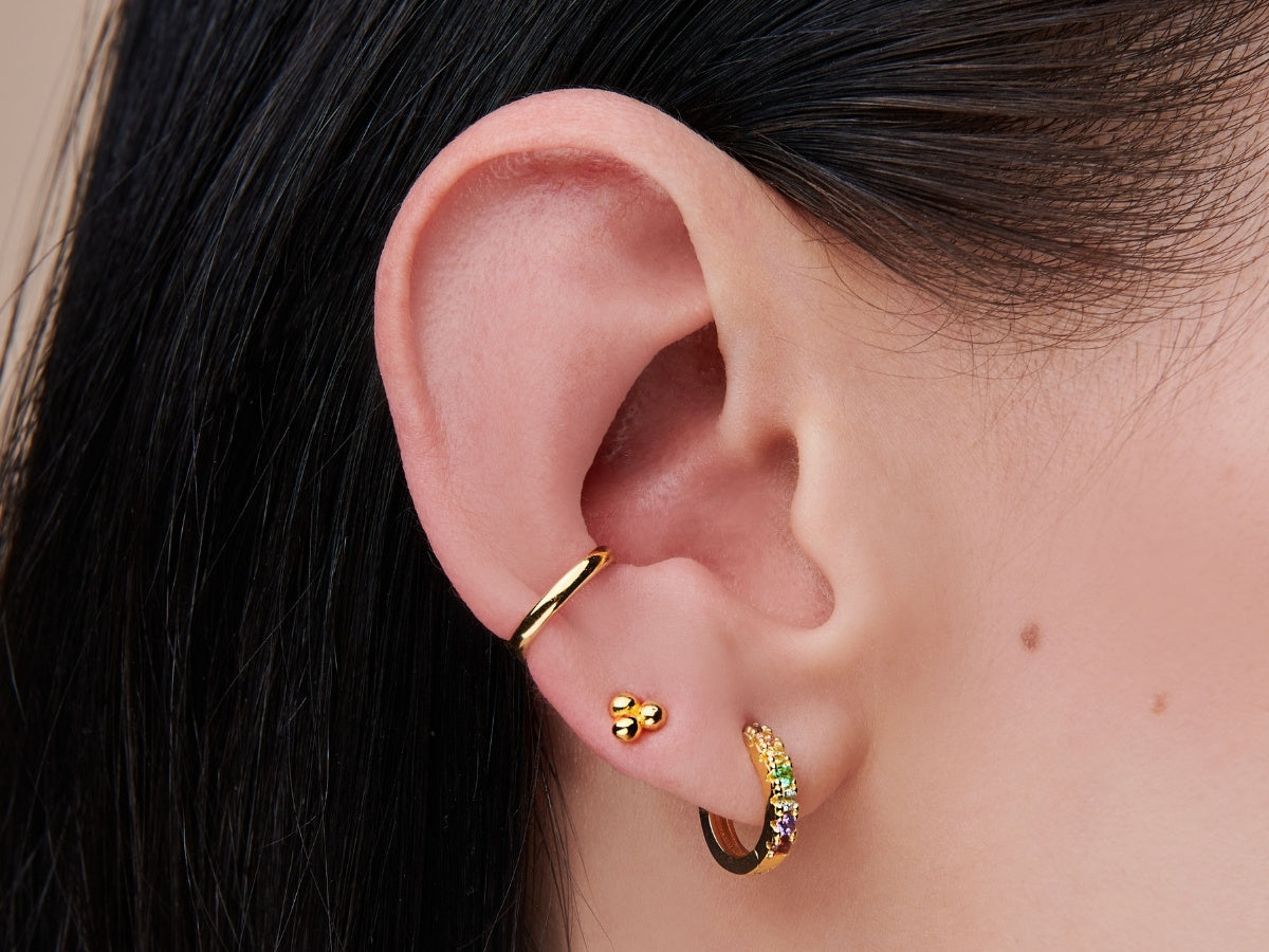 Slim Ear Cuff in 14K Gold Plated Sterling Silver