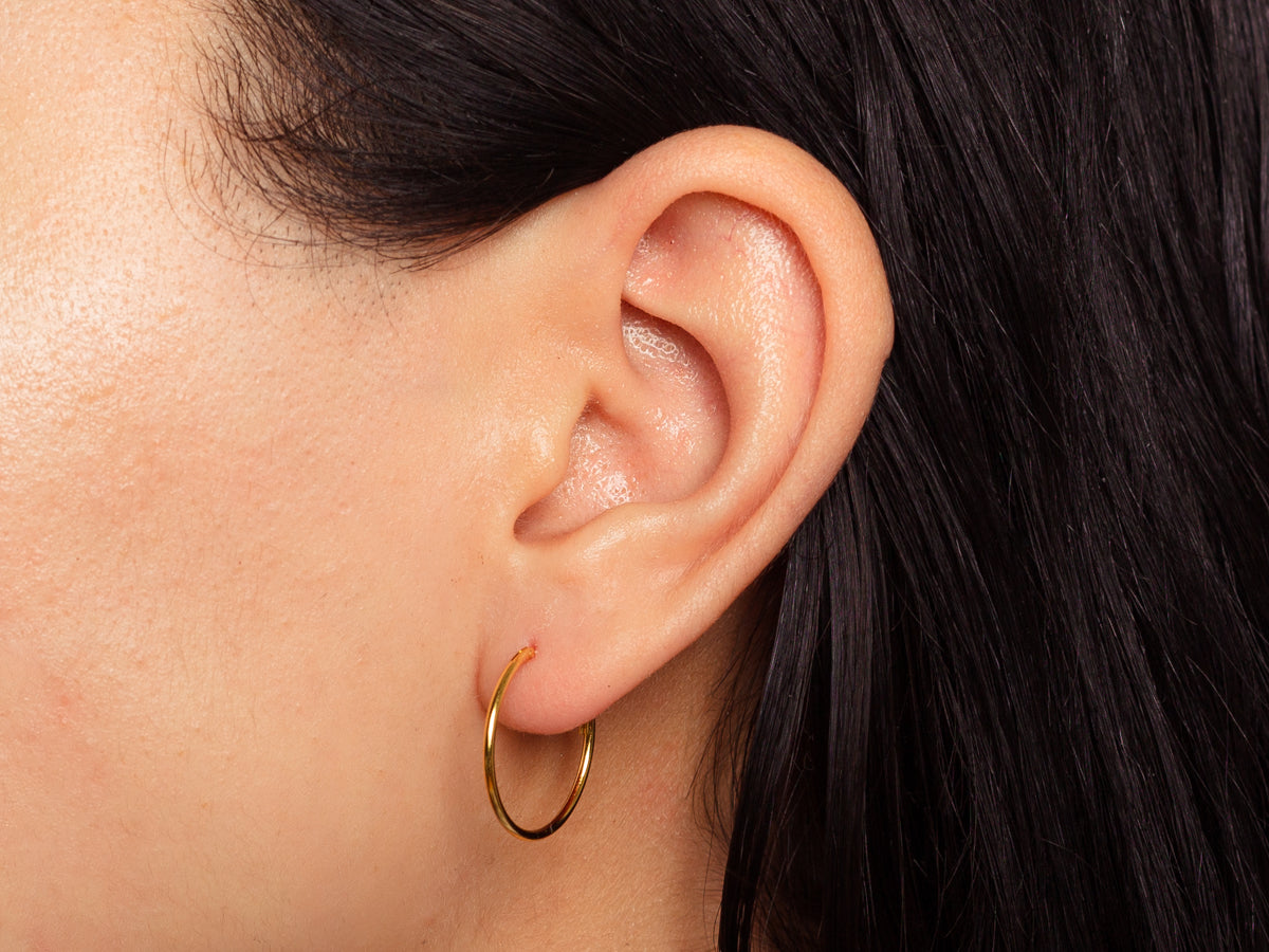 Tiny Endless Hoops- Small Gold Filled Hoop Earrings