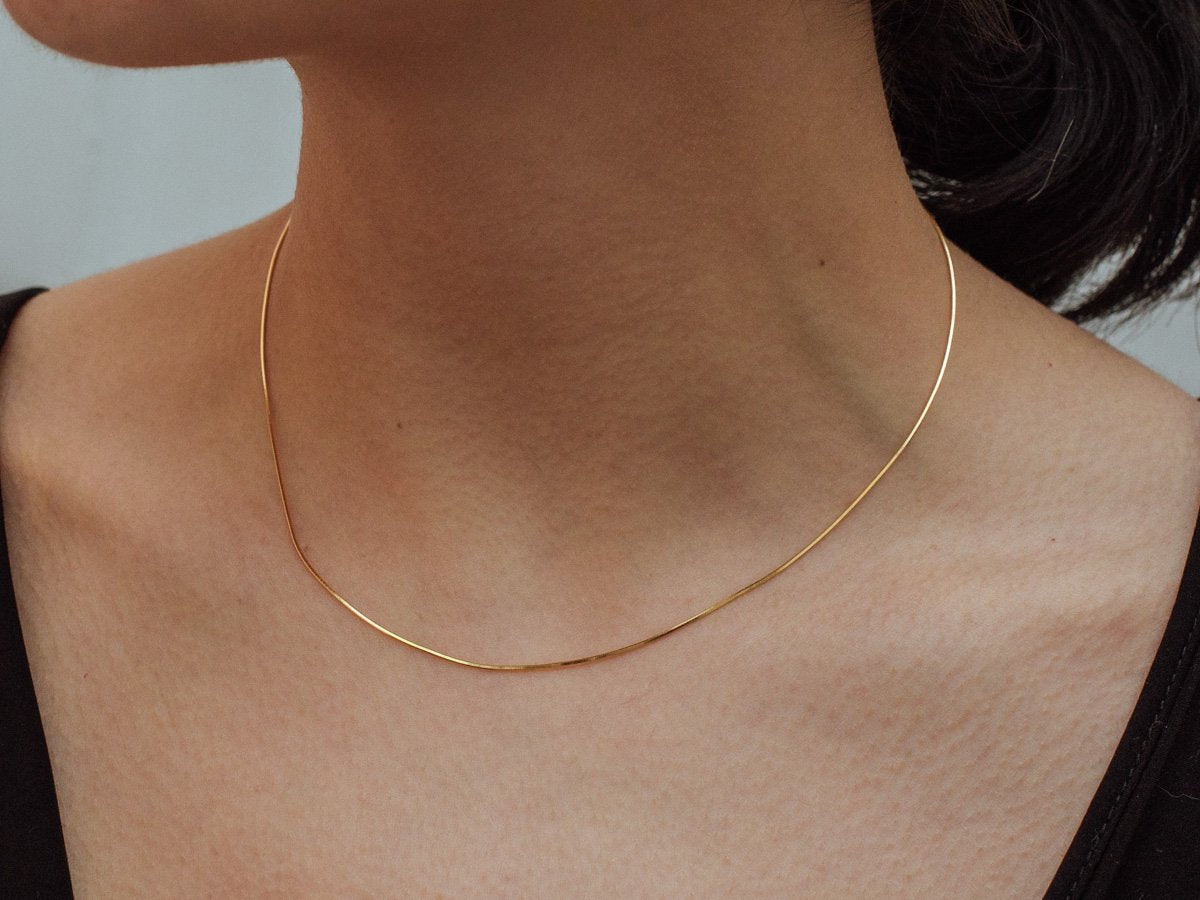 14k Gold Thin Chain For Women