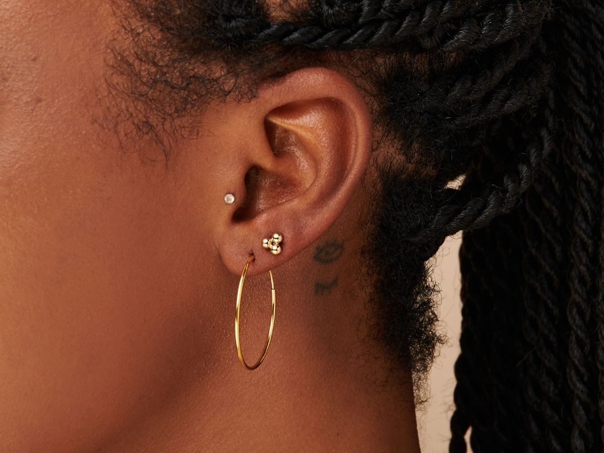 Medium Thin Endless Hoops in 14K Gold Filled