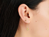 Safety Pin Earrings in Gold Plated Silver
